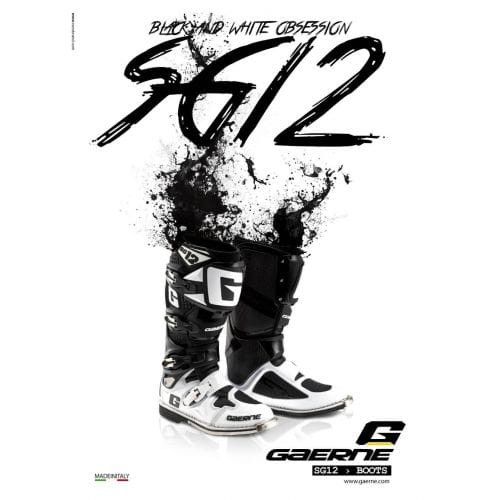 Cizme Gaerne  BOOTS SG 12 WHITE BLACK LIMITED EDITION 