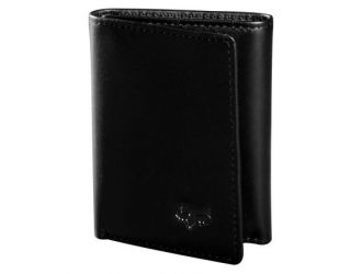 FOX TRIFOLD LEATHER WALLET [BLK]