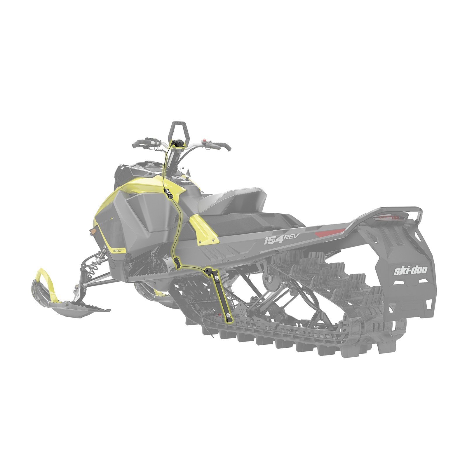 Can-am  Bombardier Reglaj limitator cu chinga (modele REV Gen4 cu ridicare de 210 mm si suspensie spate tMotion (cu exceptia Summit & Freeride 146 "), 2018 si anterioare)