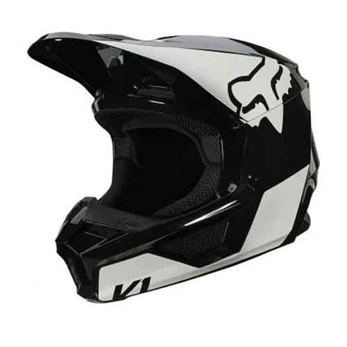 Casti FOX V1 REVN HELMET, ECE [BLK/WHT]