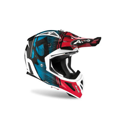 AIROH AVIATOR ACE KYBON BLUE/RED GLOSS