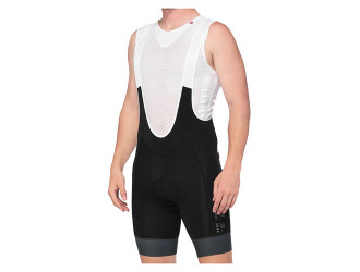 100% EXCEEDA Bib Shorts Black/Charcoal Lycra Kits