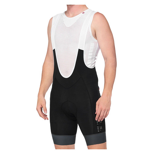 100% EXCEEDA Bib Shorts Black/Charcoal Lycra Kits