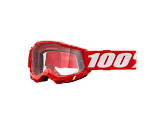 100% GOGGLE 100%  ACCURI GOGGLE RED CLEAR LENS