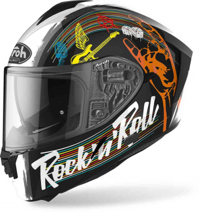 AIROH SPARK ROCK'N'ROLL BLACK GLOSS