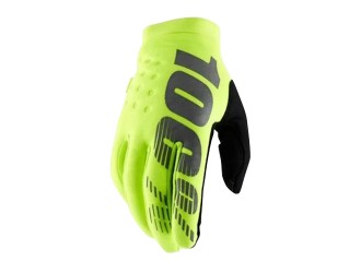 100% BRISKER Gloves Fluo Yellow