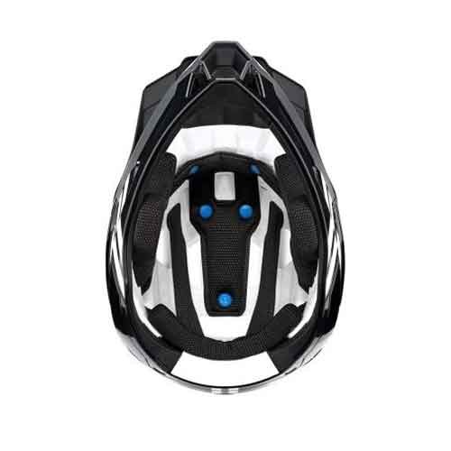 100% Trajecta Helmet W Fidlock Black/White