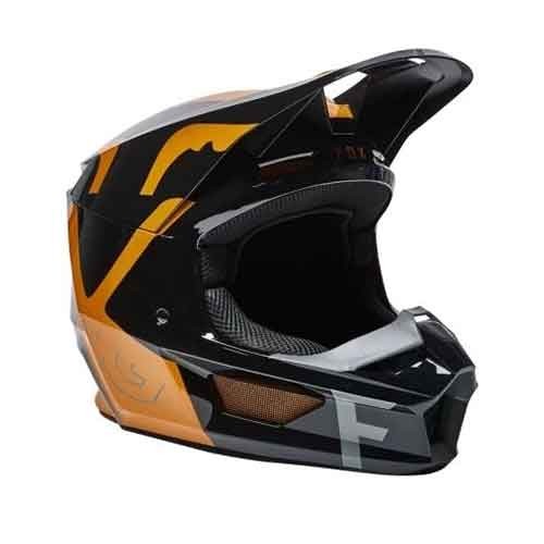 FOX V1 SKEW HELMET, ECE [BLK/GLD]