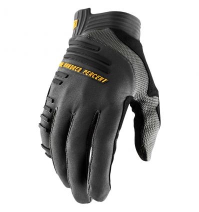 100% R-Core Gloves Charcoal