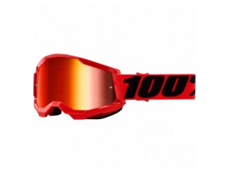 100% STRATA 2 Goggle Red Mirror Red Lens