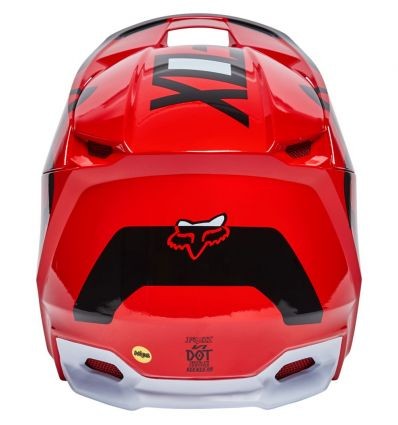 FOX V1 LUX HELMET, ECE [FLO RED]