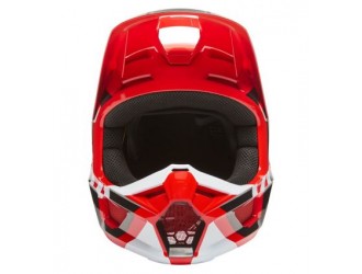 FOX V1 LUX HELMET, ECE [FLO RED]