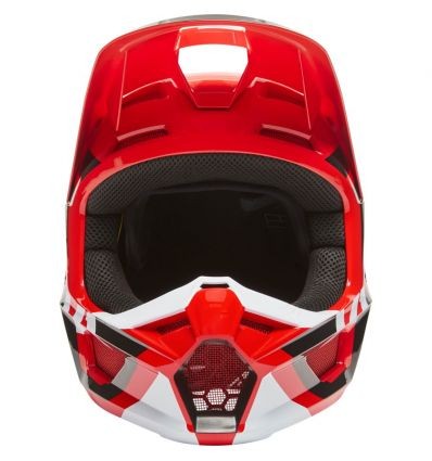 FOX V1 LUX HELMET, ECE [FLO RED]