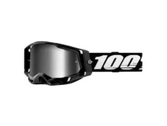 100% OCHELARI 100% RACECRAFT 2 Black Mirror Silver Lens