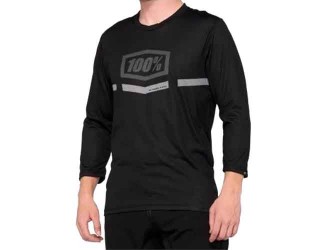 100% AIRMATIC 3/4 Sleeve Jersey Black