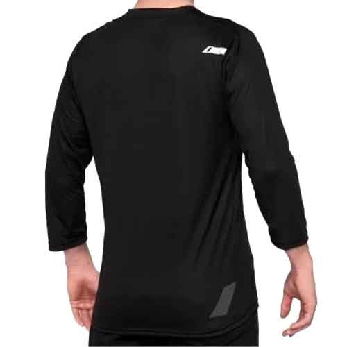 100% AIRMATIC 3/4 Sleeve Jersey Black