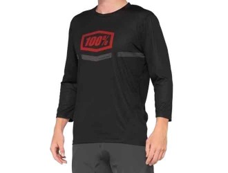 100% AIRMATIC 3/4 Sleeve Jersey Black/Red