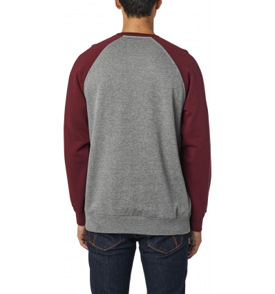 FOX APEX CREW FLEECE [GRY/RD]