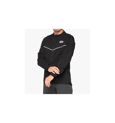 100% CORRIDOR Stretch Windbreaker Black