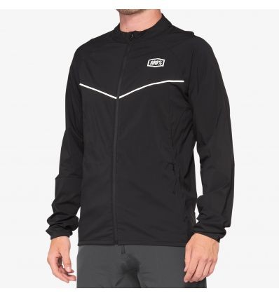 100% CORRIDOR Stretch Windbreaker Black