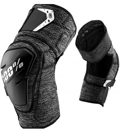 100% FORTIS Knee Guard Grey Heather/Black