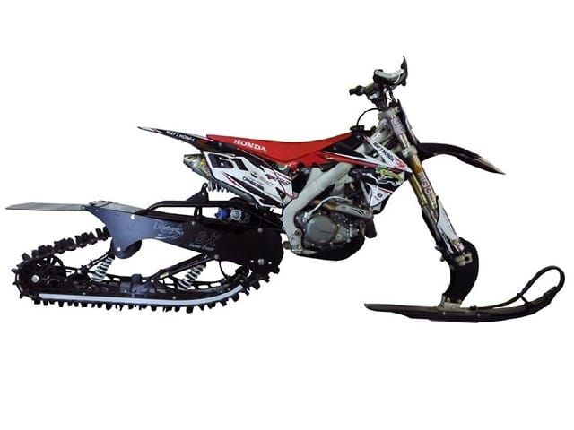 Din nou despre snow-bike, de data aceasta varianta Honda CR500R + kit conversie Timbersled