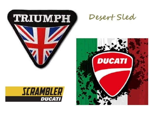 Ducati a furat! Denumirea Desert Sled a viitorului Scrambler fusese consacrata de Triumph, cu multi ani in urma